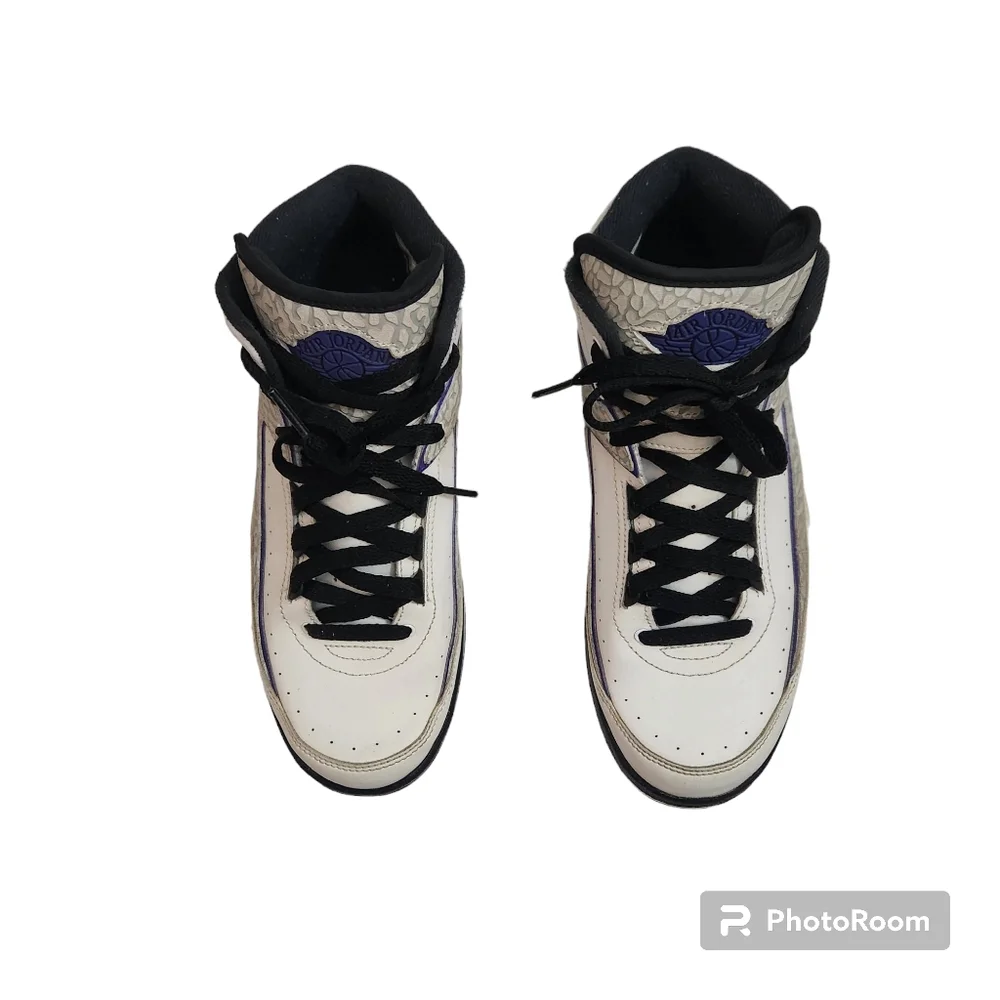 Nike Air Jordan 2 II Retro Dark Concord 395718-153 White Cement 7Y - Picture 4 of 10